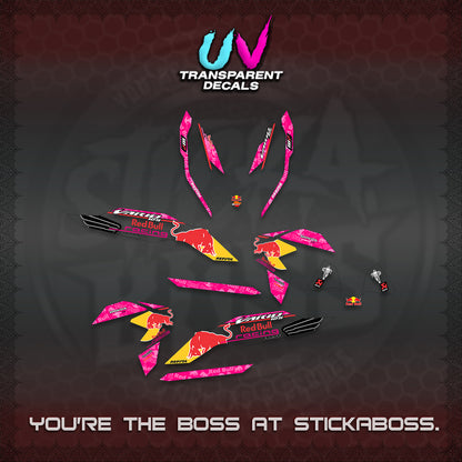 CLICK V3 UV TRANSPARENT DECALS (2026 BULLREDS RACE DESIGN) STICKER KITS BY STICKABOSS
