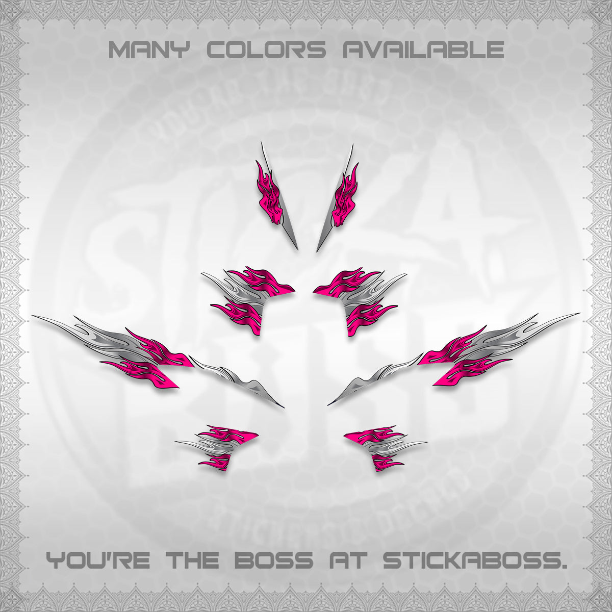 CLICK V2 STRIPING DECALS (2026 MODERN TRIBAL FIRE) STICKER KITS BY STICKABOSS