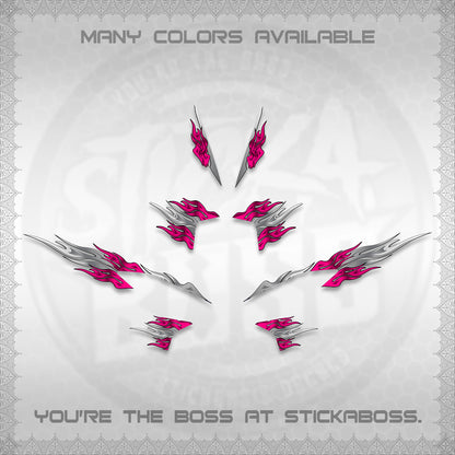 CLICK V2 STRIPING DECALS (2026 MODERN TRIBAL FIRE) STICKER KITS BY STICKABOSS