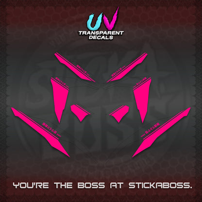 CLICK V2 UV TRANSPARENT DECALS (TRUENO STYLE DESIGN) STICKER KITS BY STICKABOSS