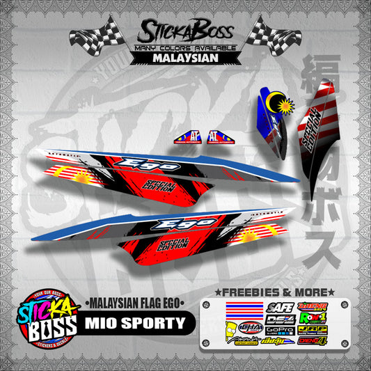 MIO SPORTY DECALS ( MALAYSIAN FLAG EGO )【WITH FREEBIES】