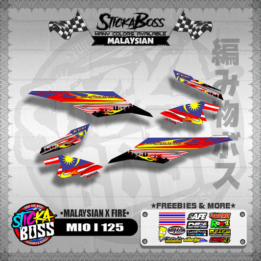MIO I 125 DECALS ( MALAYSIAN X FIRE )【WITH FREEBIES】