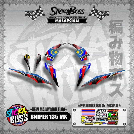 SNIPER 135 MX DECALS ( NEW MALAYSIAN FLAG )【WITH FREEBIES】