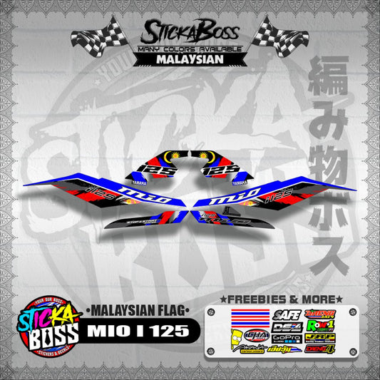 MIO I 125 DECALS ( MALAYSIAN FLAG )【WITH FREEBIES】