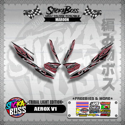 AEROX V1 DECALS ( TRIBAL LIGHT EDITION )【WITH FREEBIES】