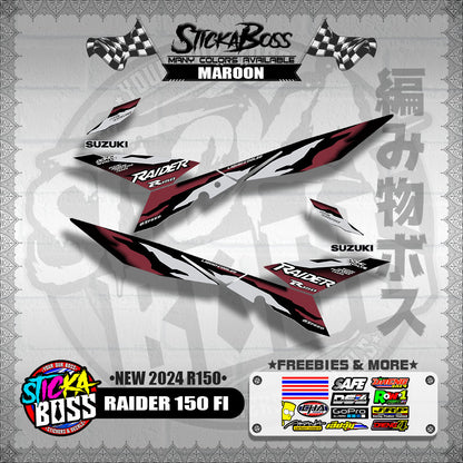 RAIDER 150 FI DECALS ( NEW 2024 R150 )【WITH FREEBIES】