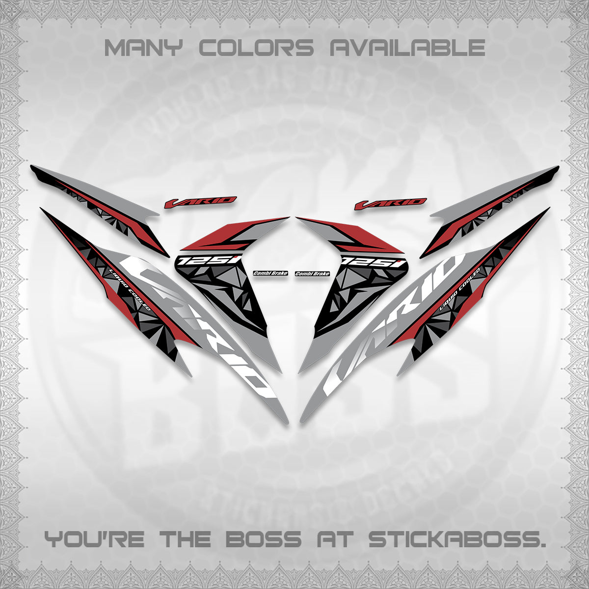 CLICK 125 V2 VARIO DECALS (2018–2022 STYLE DESIGN) STICKER DECALS BY STICKABOSS