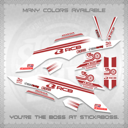 CLICK 125 V3 FOR WHITE DECALS (2026 30TH ANNIVERSARY RACING DESIGN)STICKER DECALS By STICKABOSS