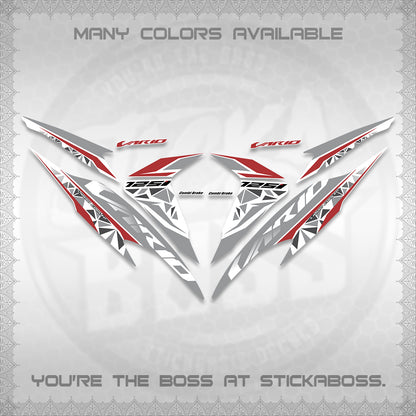 CLICK 125 V2 VARIO FOR WHITE DECALS (2018–2022 STYLE DESIGN) STICKER DECALS BY STICKABOSS