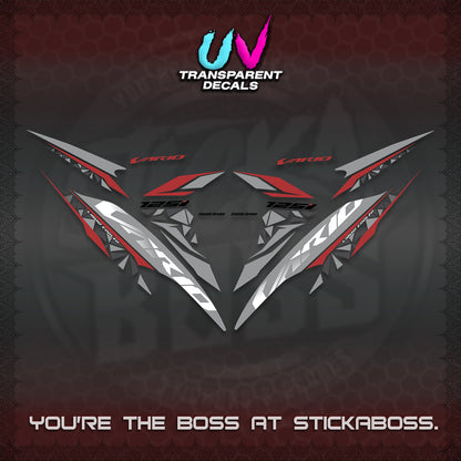 CLICK 125 V2 VARIO UV TRANSPARENT DECALS (2018–2022 STYLE DESIGN) STICKER DECALS BY STICKABOSS