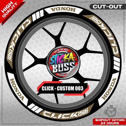 CLICK 150 MAGS STICKER SET  ( 2 MAGS ) - CUSTOM 003 | VINYL WATERPROOF CUT-OUT DECALS