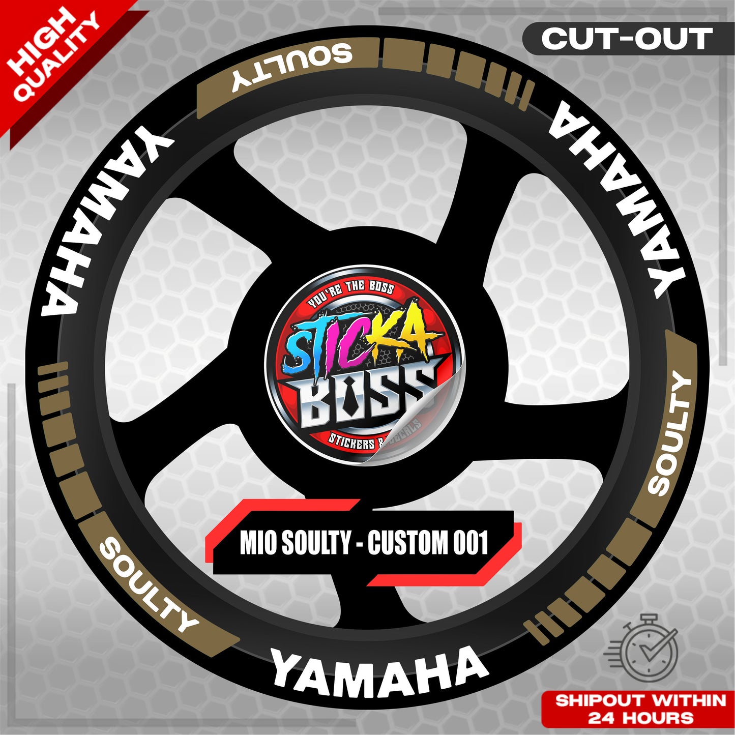 MIO SOULTY MAG STICKER SET ( 2 MAGS ) - CUSTOM 001 | VINYL WATERPROOF CUT-OUT DECALS