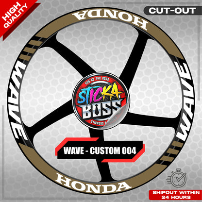 WAVE 110  125 MAG STICKER SET ( 2 MAGS ) - CUSTOM 004 | VINYL WATERPROOF CUT-OUT DECALS