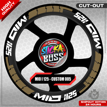 MIO I 125 MAG STICKER SET  ( 2 MAGS ) - CUSTOM 005 | VINYL WATERPROOF CUT-OUT DECALS