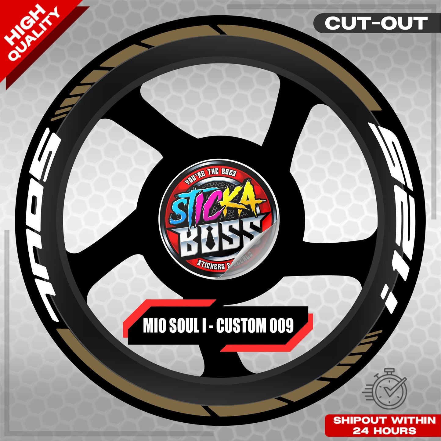 MIO SOUL I 125 MAG STICKER SET ( 2 MAGS ) - CUSTOM 009 | VINYL WATERPROOF CUT-OUT DECALS