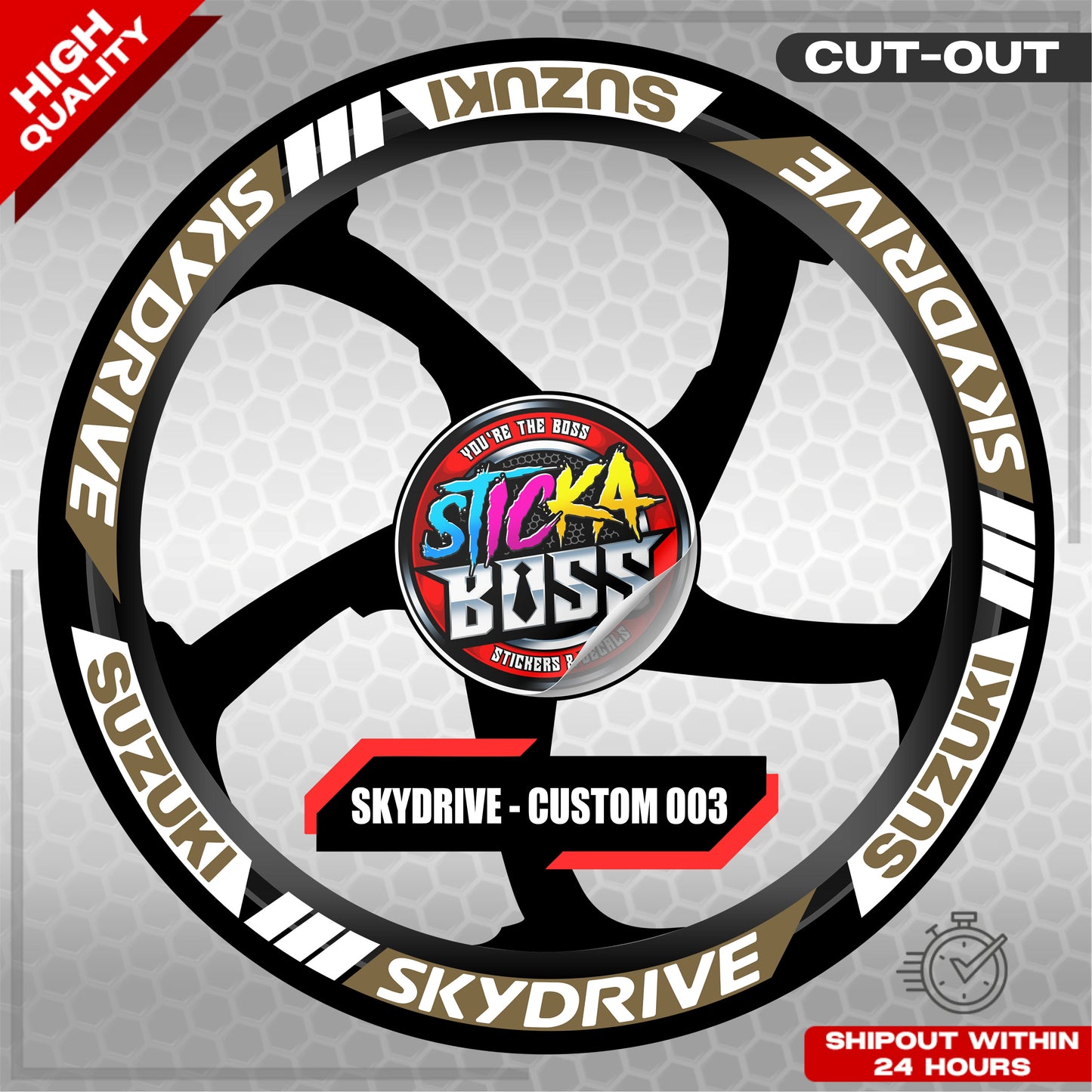SKYDRIVE MAG STICKER SET ( 2 MAGS ) - CUSTOM 003 | VINYL WATERPROOF CUT-OUT DECALS