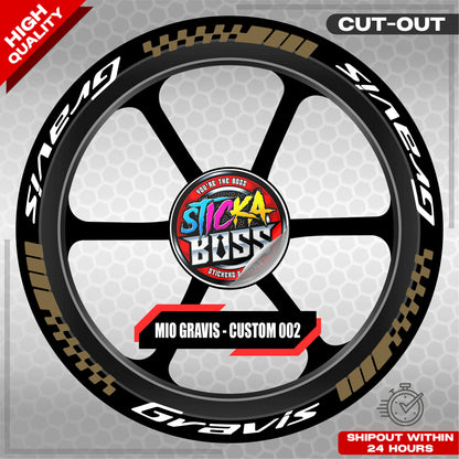 MIO GRAVIS MAG STICKER SET ( 2 MAGS ) - CUSTOM 002 | VINYL WATERPROOF CUT-OUT DECALS