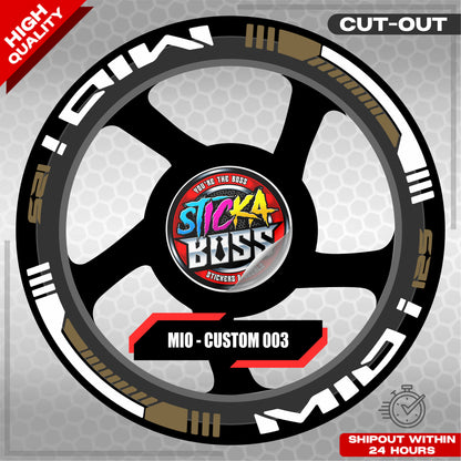 MIO I 125 MAG STICKER SET  ( 2 MAGS ) - CUSTOM 003 | VINYL WATERPROOF CUT-OUT DECALS