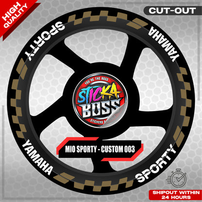MIO SPORTY MAG STICKER SET ( 2 MAGS ) - CUSTOM 003 | VINYL WATERPROOF CUT-OUT DECALS