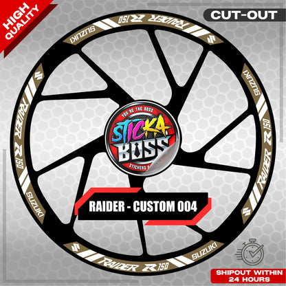 RAIDER R150 MAG STICKER SET ( 2 MAGS ) - CUSTOM 004 | VINYL WATERPROOF CUT-OUT DECALS