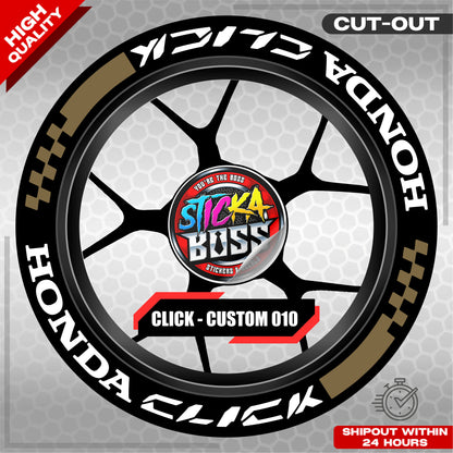 CLICK 125 / 150 / 160 MAG STICKER SET  ( 2 MAGS ) - CUSTOM 010 | VINYL WATERPROOF CUT-OUT DECALS