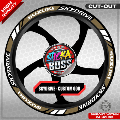SKYDRIVE MAG STICKER SET ( 2 MAGS ) - CUSTOM 008 | VINYL WATERPROOF CUT-OUT DECALS