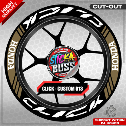 CLICK 125 / 150 / 160 MAG STICKER SET  ( 2 MAGS ) - CUSTOM 013 | VINYL WATERPROOF CUT-OUT DECALS