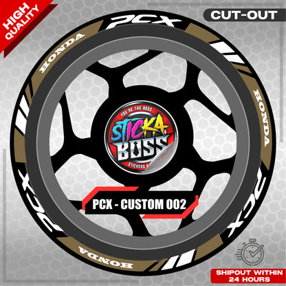 PCX 150 / 160 MAGS STICKER SET  ( 2 MAGS ) - CUSTOM 002 | VINYL WATERPROOF CUT-OUT DECALS