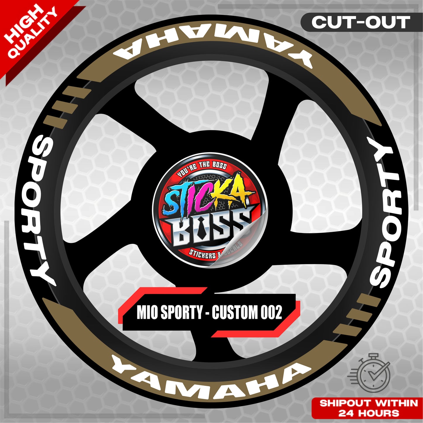 MIO SPORTY MAG STICKER SET ( 2 MAGS ) - CUSTOM 002 | VINYL WATERPROOF CUT-OUT DECALS