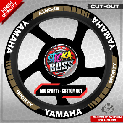 MIO SPORTY MAG STICKER SET ( 2 MAGS ) - CUSTOM 001 | VINYL WATERPROOF CUT-OUT DECALS