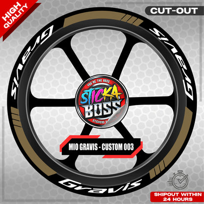 MIO GRAVIS MAG STICKER SET ( 2 MAGS ) - CUSTOM 003 | VINYL WATERPROOF CUT-OUT DECALS