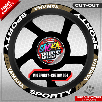 MIO SPORTY MAG STICKER SET ( 2 MAGS ) - CUSTOM 004 | VINYL WATERPROOF CUT-OUT DECALS