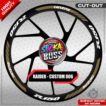 RAIDER R150 MAG STICKER SET ( 2 MAGS ) - CUSTOM 006 | VINYL WATERPROOF CUT-OUT DECALS