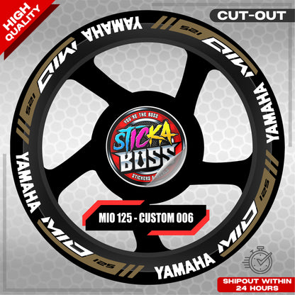 MIO 125  MAG STICKER SET  ( 2 MAGS ) - CUSTOM 006 | VINYL WATERPROOF CUT-OUT DECALS