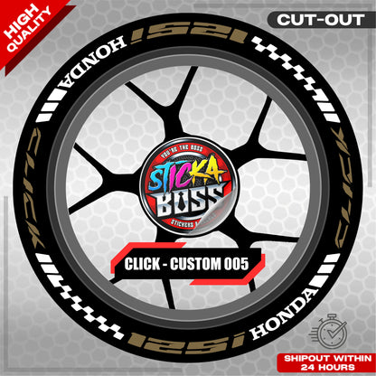CLICK 125 / 150 / 160 MAGS STICKER SET  ( 2 MAGS ) - CUSTOM 005 | VINYL WATERPROOF CUT-OUT DECALS