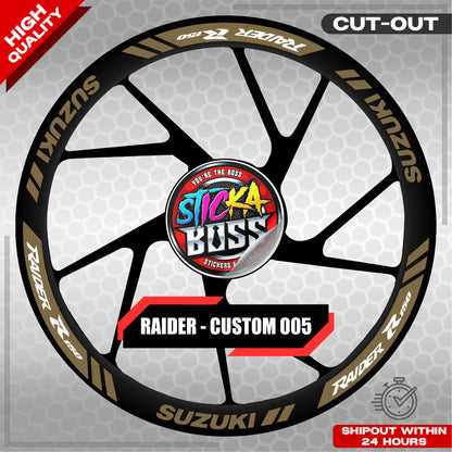 RAIDER R150 MAGS STICKER SET ( 2 MAGS ) - CUSTOM 005 | VINYL WATERPROOF CUT-OUT DECALS