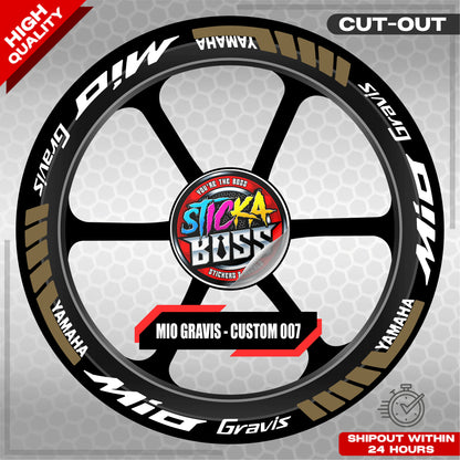 MIO GRAVIS MAG STICKER SET ( 2 MAGS ) - CUSTOM 007 | VINYL WATERPROOF CUT-OUT DECALS