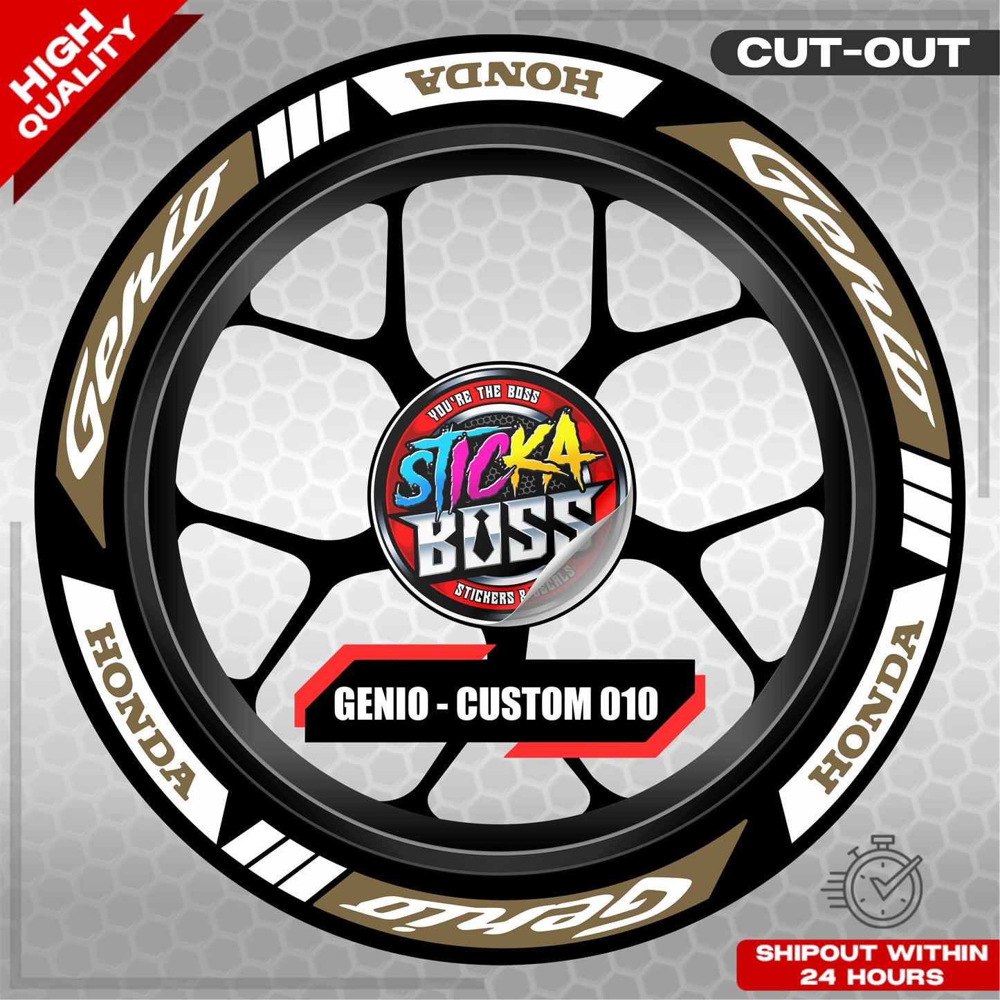 GENIO MAG STICKER SET ( 2 MAGS ) - CUSTOM 010 | VINYL WATERPROOF CUT-OUT DECALS