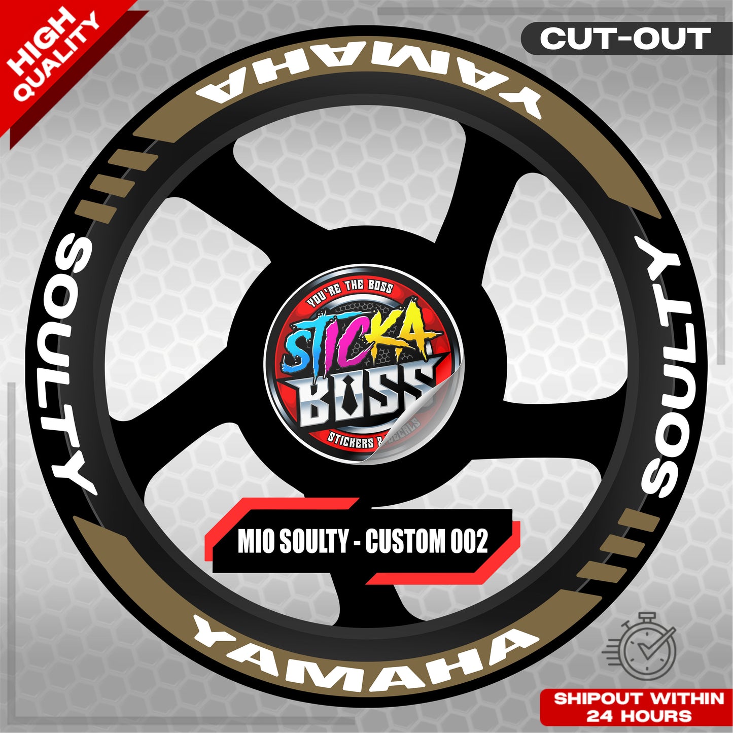 MIO SOULTY MAG STICKER SET ( 2 MAGS ) - CUSTOM 002 | VINYL WATERPROOF CUT-OUT DECALS