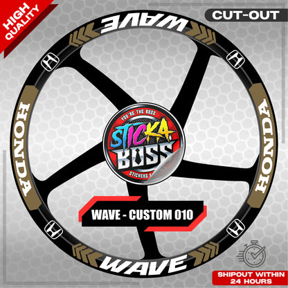 WAVE 110  / 125 MAG STICKER SET ( 2 MAGS ) - CUSTOM 010 | VINYL WATERPROOF CUT-OUT DECALS