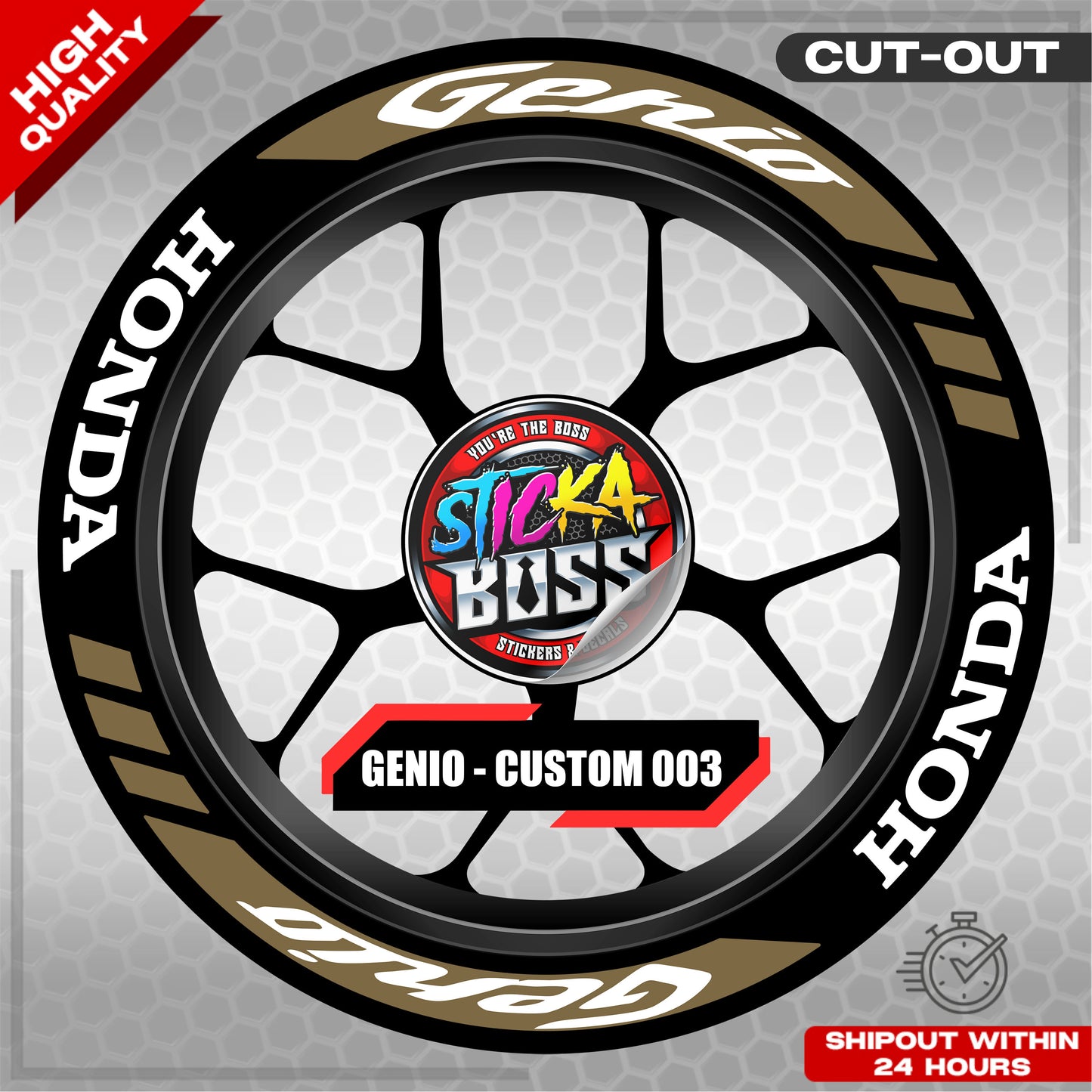GENIO MAG STICKER SET ( 2 MAGS ) - CUSTOM 003 | VINYL WATERPROOF CUT-OUT DECALS