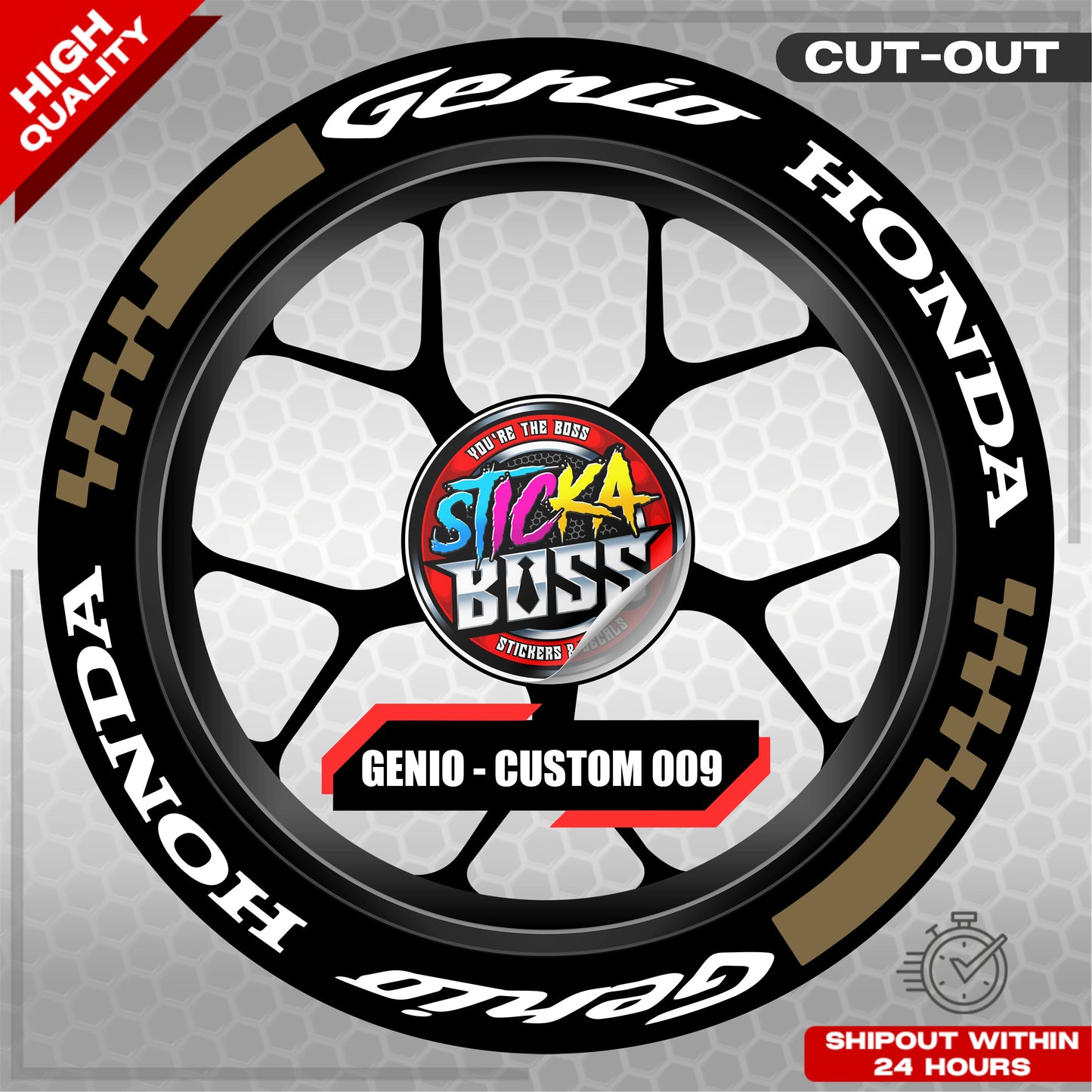 GENIO MAG STICKER SET ( 2 MAGS ) - CUSTOM 009 | VINYL WATERPROOF CUT-OUT DECALS