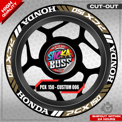 PCX 150 MAG STICKER SET ( 2 MAGS ) - CUSTOM 006 | VINYL WATERPROOF CUT-OUT DECALS