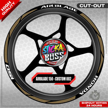 AIRBLADE 150 MAG STICKER SET ( 2 MAGS ) - CUSTOM 002 | VINYL WATERPROOF CUT-OUT DECALS