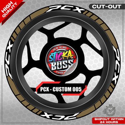 PCX 150 / 160 MAGS STICKER SET  ( 2 MAGS ) - CUSTOM 005 | VINYL WATERPROOF CUT-OUT DECALS