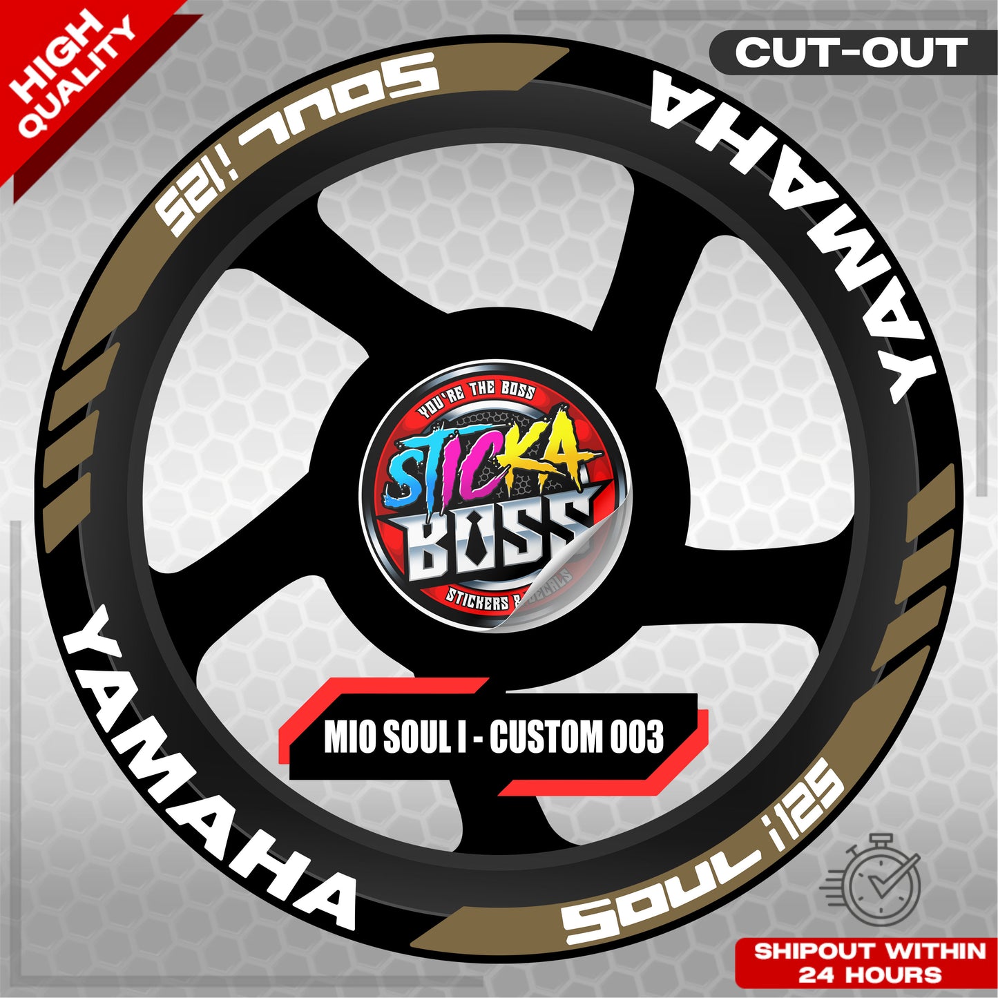 MIO SOUL I 125 MAGS STICKER SET  ( 2 MAGS ) - CUSTOM 003 | VINYL WATERPROOF CUT-OUT DECALS