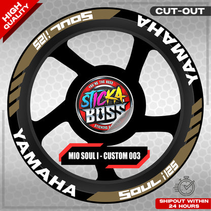MIO SOUL I 125 MAGS STICKER SET  ( 2 MAGS ) - CUSTOM 003 | VINYL WATERPROOF CUT-OUT DECALS