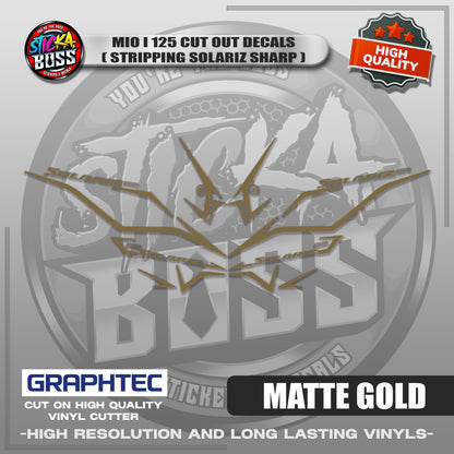 MIO I 125 CUT OUT DECALS ( STRIPPING SOLARIZ SHARP ) | VINYL WATERPROOF CUT-OUT STICKER DECALS