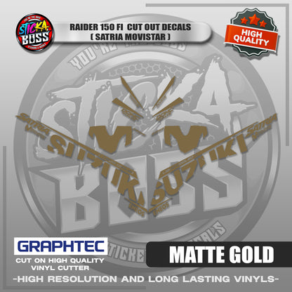 RAIDER 150 FI CUT OUT DECALS ( SATRIA MOVISTAR ) | VINYL WATERPROOF CUT-OUT STICKER DECALS