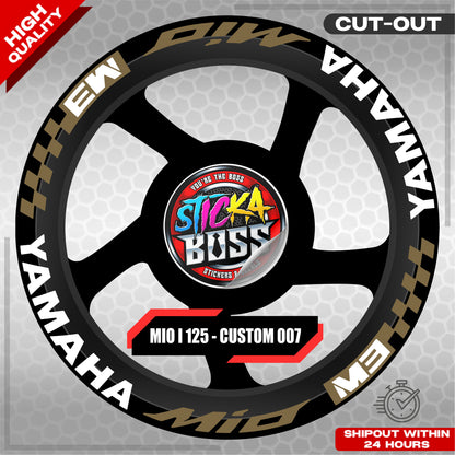 MIO I 125 MAG STICKER SET  ( 2 MAGS ) - CUSTOM 007 | VINYL WATERPROOF CUT-OUT DECALS